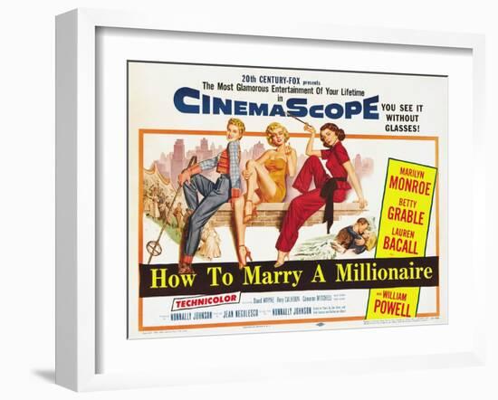 How to Marry a Millionaire, 1953-null-Framed Giclee Print