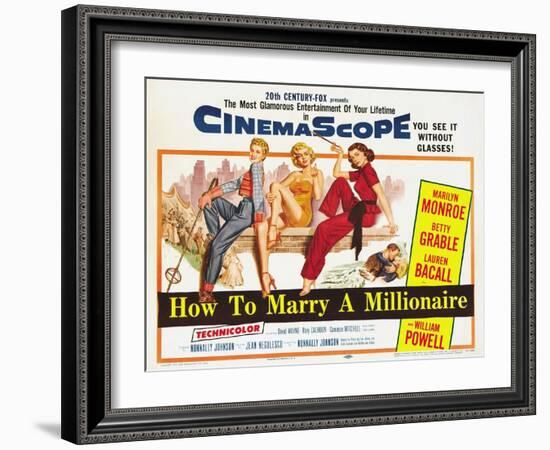 How to Marry a Millionaire, 1953-null-Framed Giclee Print