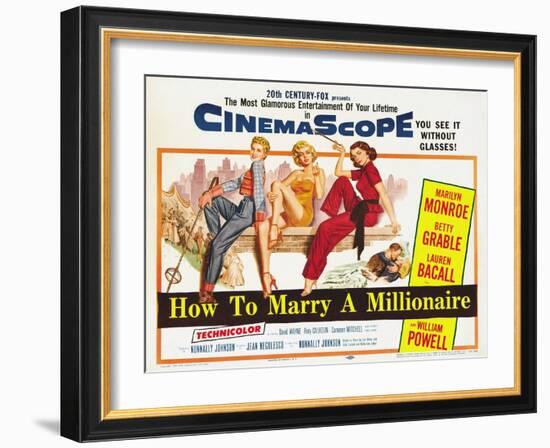 How to Marry a Millionaire, 1953-null-Framed Giclee Print