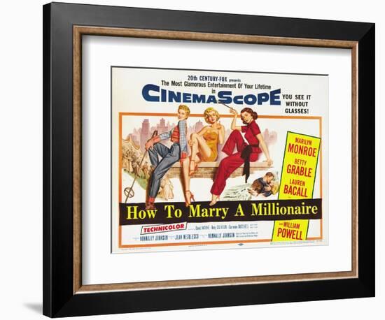 How to Marry a Millionaire, 1953-null-Framed Giclee Print