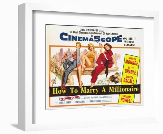 How to Marry a Millionaire, 1953-null-Framed Giclee Print