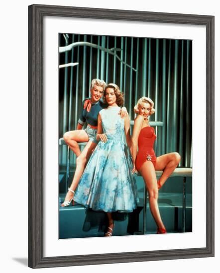 How To Marry A Millionaire, Betty Grable, Lauren Bacall, Marilyn Monroe, 1953-null-Framed Photo