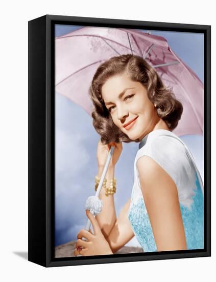 HOW TO MARRY A MILLIONAIRE, Lauren Bacall, 1953.-null-Framed Stretched Canvas