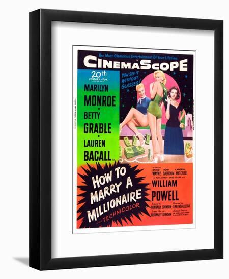 How to Marry a Millionaire-null-Framed Premium Giclee Print