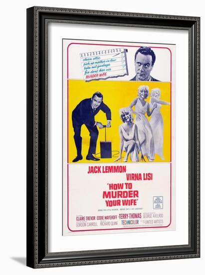How to Murder Your Wife, Jack Lemmon, Virna Lisi, 1965-null-Framed Premium Giclee Print