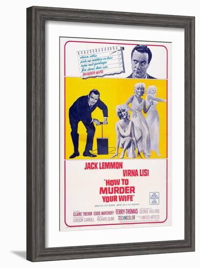 How to Murder Your Wife, Jack Lemmon, Virna Lisi, 1965-null-Framed Art Print