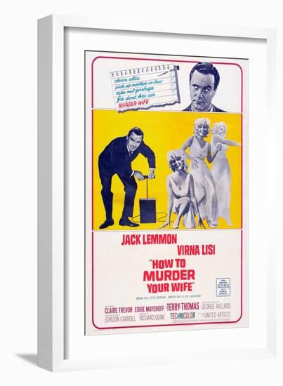 How to Murder Your Wife, Jack Lemmon, Virna Lisi, 1965-null-Framed Art Print