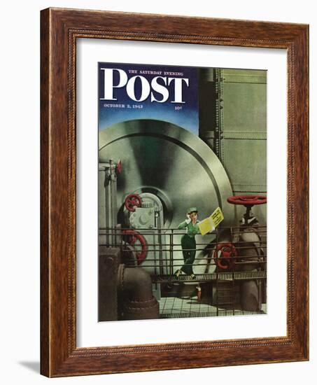 "How to Operate a Power Plant," Saturday Evening Post Cover, October 2, 1943-Russell Patterson-Framed Giclee Print