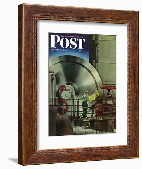 "How to Operate a Power Plant," Saturday Evening Post Cover, October 2, 1943-Russell Patterson-Framed Giclee Print