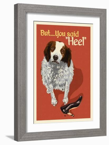 How to speak dog - Heel?-Lantern Press-Framed Art Print