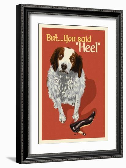 How to speak dog - Heel?-Lantern Press-Framed Art Print