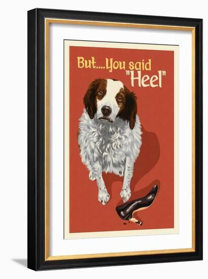 How to speak dog - Heel?-Lantern Press-Framed Art Print
