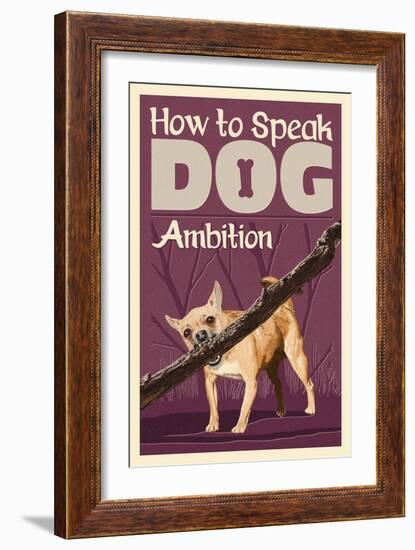 How to Speak Dog - Stick-Lantern Press-Framed Art Print