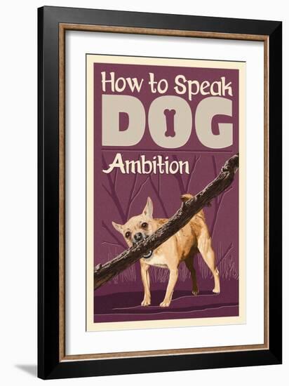 How to Speak Dog - Stick-Lantern Press-Framed Art Print