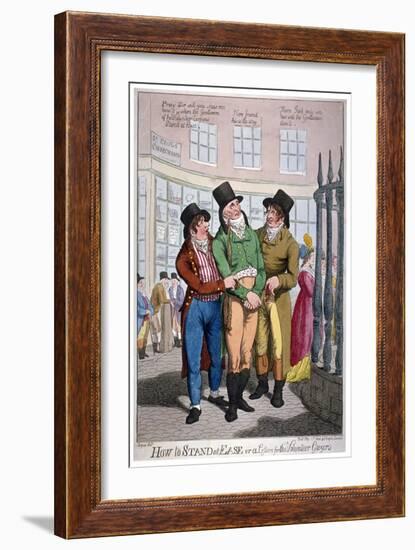 How to Stand at Ease, or a Lesson for the Volunteer Gazers, 1804-C Williams-Framed Giclee Print