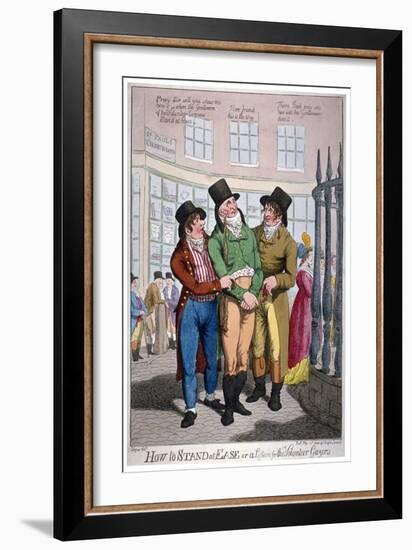 How to Stand at Ease, or a Lesson for the Volunteer Gazers, 1804-C Williams-Framed Giclee Print