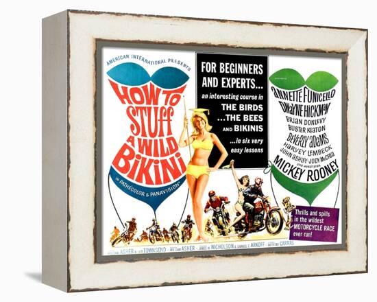 How to Stuff a Wild Bikini, half-sheet poster, 1965-null-Framed Stretched Canvas