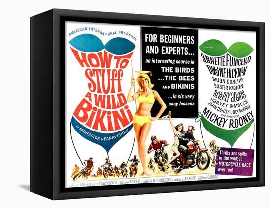 How to Stuff a Wild Bikini, half-sheet poster, 1965-null-Framed Stretched Canvas