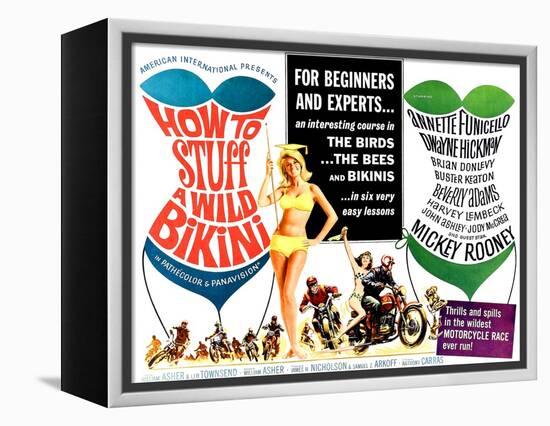 How to Stuff a Wild Bikini, half-sheet poster, 1965-null-Framed Stretched Canvas