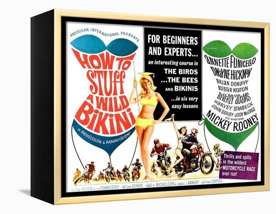 How to Stuff a Wild Bikini, half-sheet poster, 1965-null-Framed Stretched Canvas