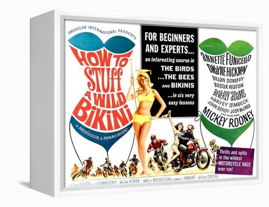 How to Stuff a Wild Bikini, half-sheet poster, 1965-null-Framed Stretched Canvas