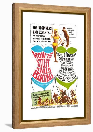 How to Stuff a Wild Bikini, Mary Hughes; Mickey Rooney, 1965-null-Framed Stretched Canvas