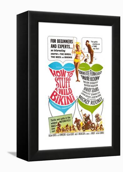 How to Stuff a Wild Bikini, Mary Hughes; Mickey Rooney, 1965-null-Framed Stretched Canvas