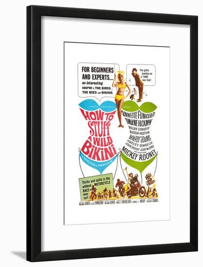 How to Stuff a Wild Bikini, Mary Hughes; Mickey Rooney, 1965-null-Framed Premium Giclee Print