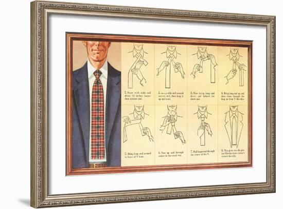 How to Tie a Four-In-Hand Knot-null-Framed Art Print