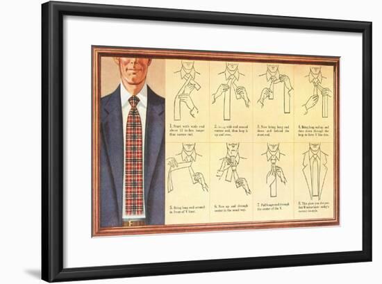 How to Tie a Four-In-Hand Knot-null-Framed Art Print