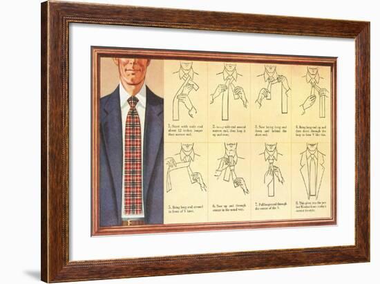 How to Tie a Four-In-Hand Knot-null-Framed Art Print