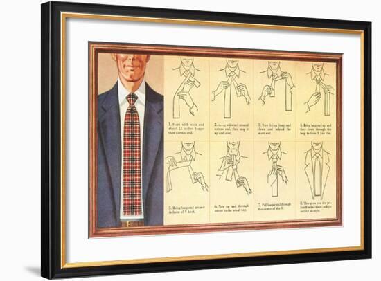 How to Tie a Four-In-Hand Knot-null-Framed Art Print