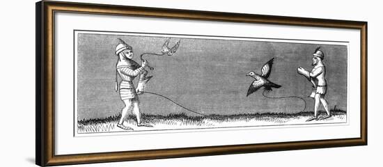 How to Train a Young Falcon, 14th Century-null-Framed Giclee Print