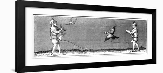 How to Train a Young Falcon, 14th Century-null-Framed Giclee Print