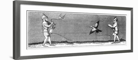 How to Train a Young Falcon, 14th Century-null-Framed Giclee Print