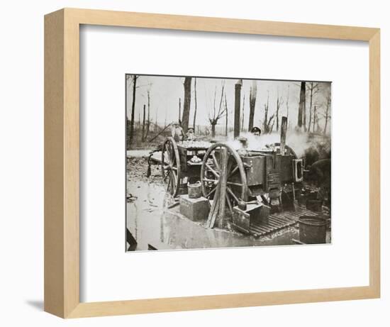 'How Tommy's food is cooked', Somme campaign, France, World War I, 1916-Unknown-Framed Photographic Print