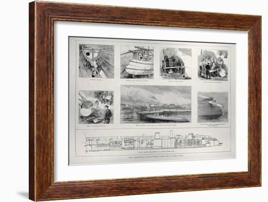 How Torpedo Boat is Built at Messrs. Yarrow and Co.'s Works, Poplar, 'The Illustrated London News'-null-Framed Giclee Print