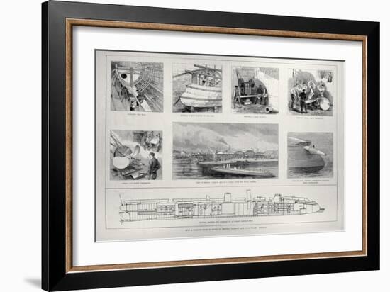 How Torpedo Boat is Built at Messrs. Yarrow and Co.'s Works, Poplar, 'The Illustrated London News'-null-Framed Giclee Print