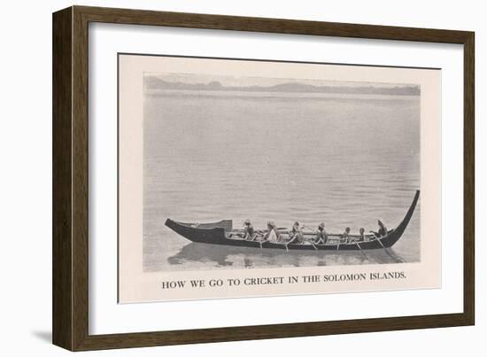 How We Go to Cricket in the Solomon Islands, 1912-John Watt Beattie-Framed Giclee Print