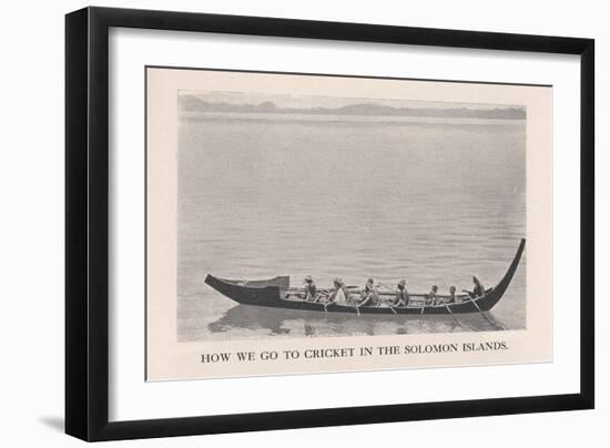 How We Go to Cricket in the Solomon Islands, 1912-John Watt Beattie-Framed Giclee Print