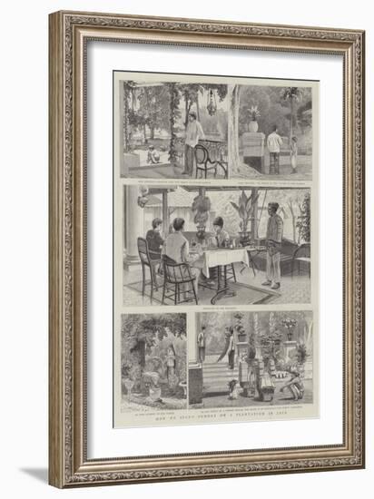 How We Spend Sunday on a Plantation in Java-null-Framed Giclee Print