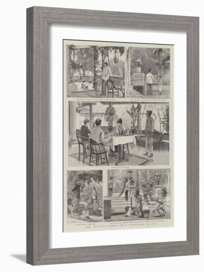 How We Spend Sunday on a Plantation in Java-null-Framed Giclee Print