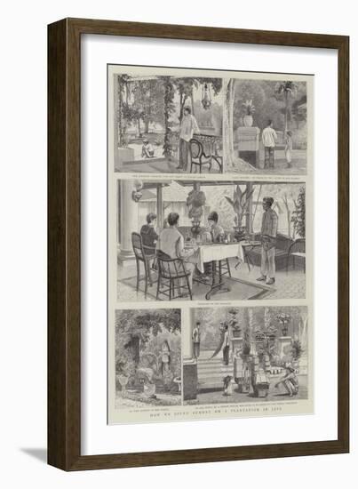 How We Spend Sunday on a Plantation in Java-null-Framed Giclee Print