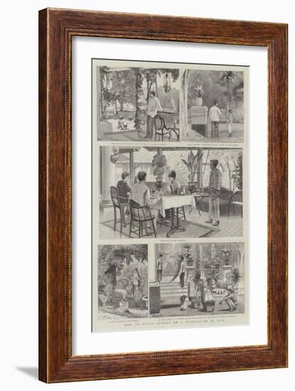 How We Spend Sunday on a Plantation in Java-null-Framed Giclee Print