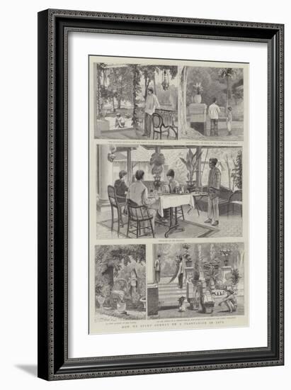 How We Spend Sunday on a Plantation in Java-null-Framed Giclee Print