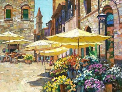 Siena Flower Market Premium Giclee Print - Howard Behrens | Art.com