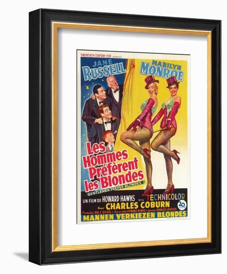 Howard Hawks' Gentlemen Prefer Blondes, 1953, "Gentlemen Prefer Blondes" Directed by Howard Hawks-null-Framed Giclee Print