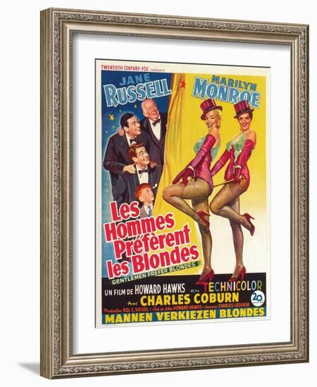 Howard Hawks' Gentlemen Prefer Blondes, 1953, "Gentlemen Prefer Blondes" Directed by Howard Hawks-null-Framed Giclee Print