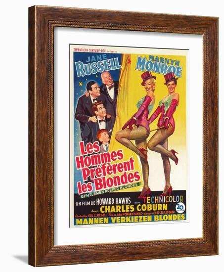 Howard Hawks' Gentlemen Prefer Blondes, 1953, "Gentlemen Prefer Blondes" Directed by Howard Hawks-null-Framed Giclee Print