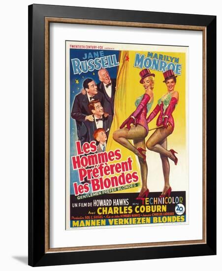 Howard Hawks' Gentlemen Prefer Blondes, 1953, "Gentlemen Prefer Blondes" Directed by Howard Hawks-null-Framed Giclee Print